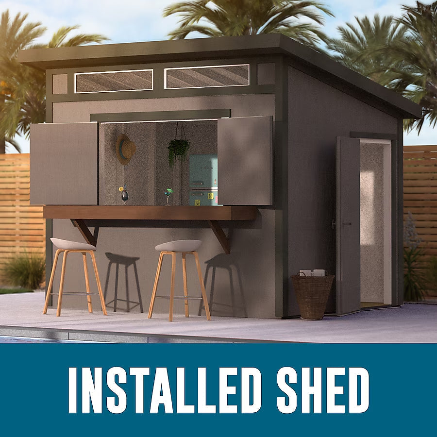 Heartland Cancun 10-ft x 8-ft Lean-to Style Wood Outdoor Storage Shed with 1 Windows 1 Doors (Floor Included) (Installation Included)