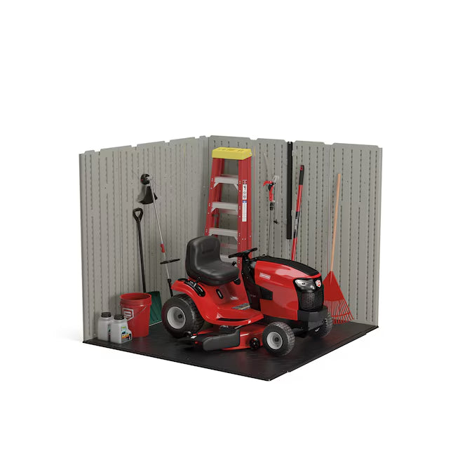 CRAFTSMAN 7-ft x 7-ft Modern Gray Gable Resin Storage Shed (Floor Included)