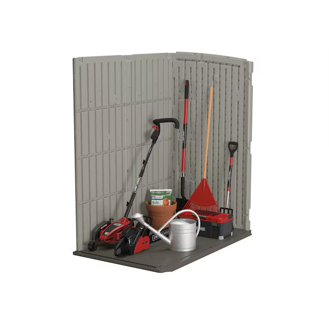 CRAFTSMAN 6-ft x 4-ft Extra Large Vertical Gray Resin Storage Shed (Floor Included)