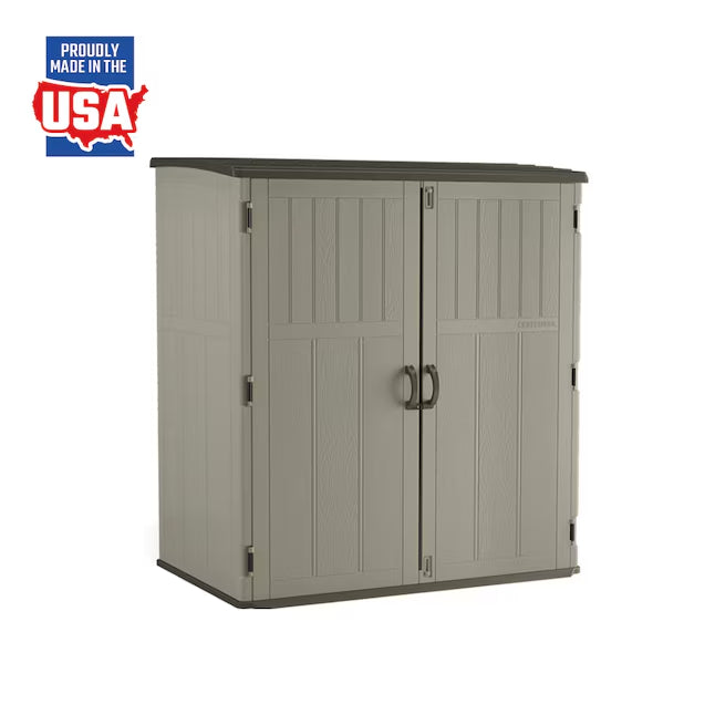 CRAFTSMAN 6-ft x 4-ft Extra Large Vertical Gray Resin Storage Shed (Floor Included)