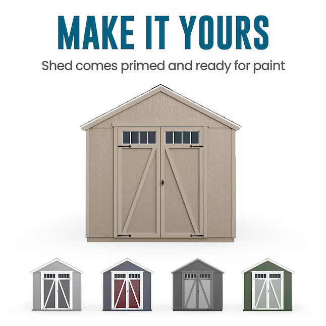 Heartland Midtown 8-ft x 10-ft Gable Style Wood Outdoor Storage Shed with 1 Doors