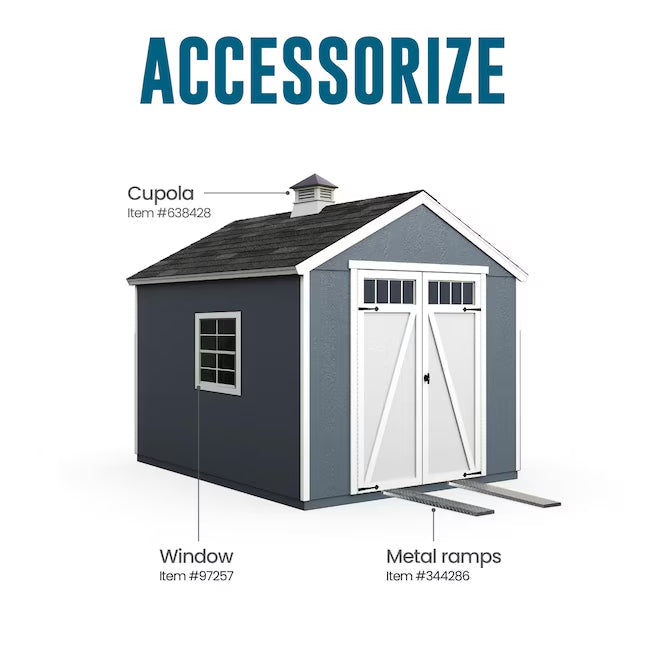 Heartland Midtown 8-ft x 10-ft Gable Style Wood Outdoor Storage Shed with 1 Doors