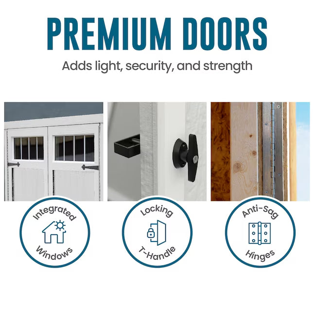 Heartland Midtown 8-ft x 10-ft Gable Style Wood Outdoor Storage Shed with 1 Doors