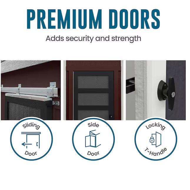 Heartland Lean-to 10-ft x 4-ft Lean-to Style Wood Outdoor Storage Shed with 2 Doors (Floor Included)