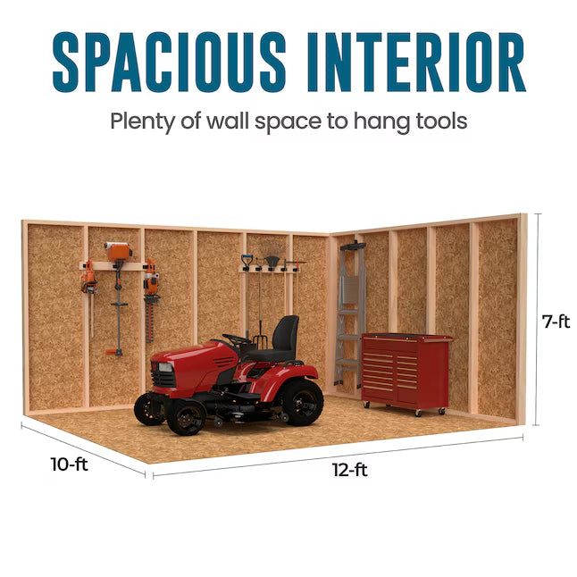 Heartland Summerhill 10-ft x 12-ft Gable Style Wood Outdoor Storage Shed with 3 Windows 2 Doors (Floor Included)