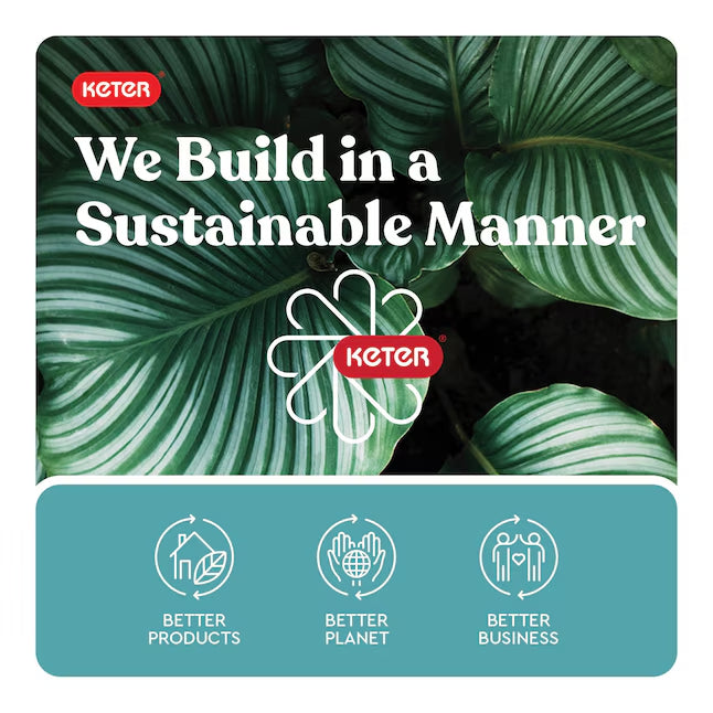 Keter 6-ft x 4-ft Darwin Gray Gable Resin Storage Shed (Floor Included)