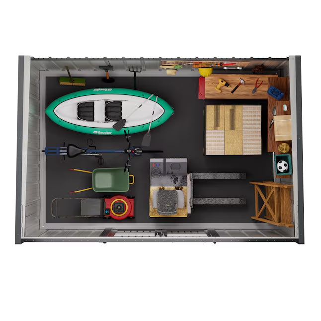 VEIKOUS 10-ft x 6-ft Metal storage shed Galvanized steel Storage Shed